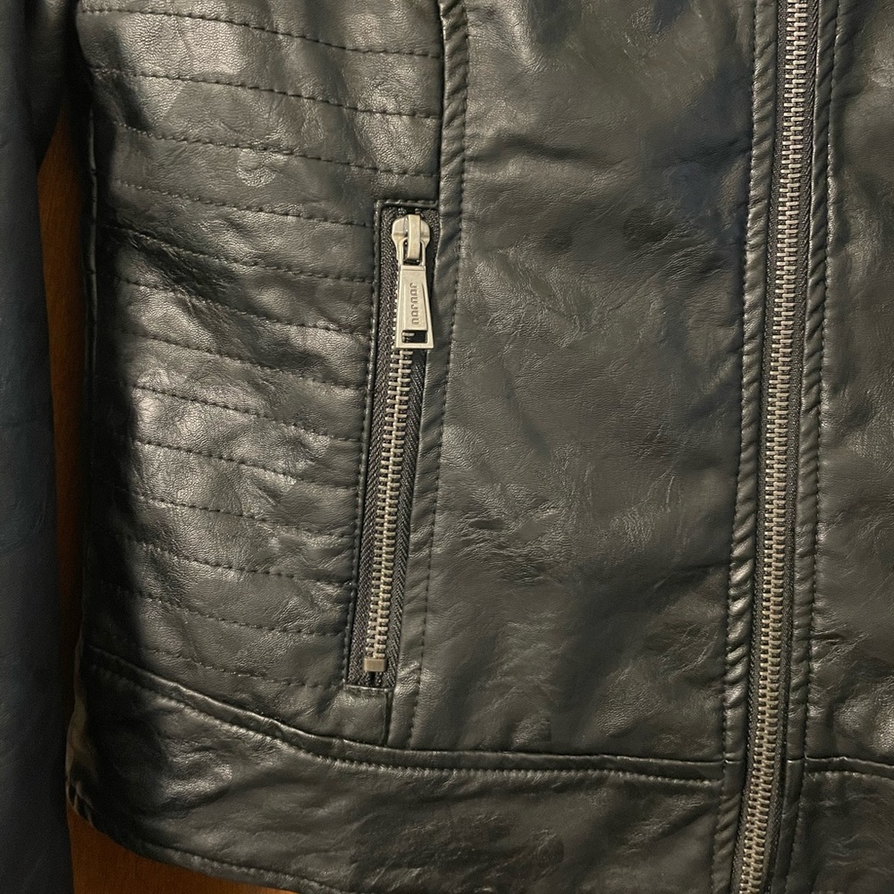 Jou Jou Faux Leather Moto Jacket - Picture 5 of 10